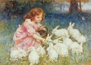 Frederick Morgan Feeding the Rabbits oil painting reproduction